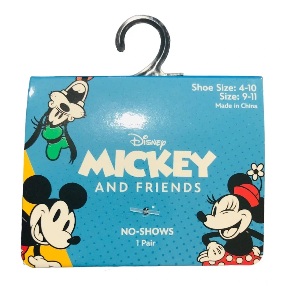 Disney’s Mickey & Friends‎ polka dot, gray red Mickey mouse no show socks 4pairs